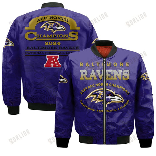 Baltimore Ravens AFC North Champions 2024 A Legend Is Being Written Bomber Jacket