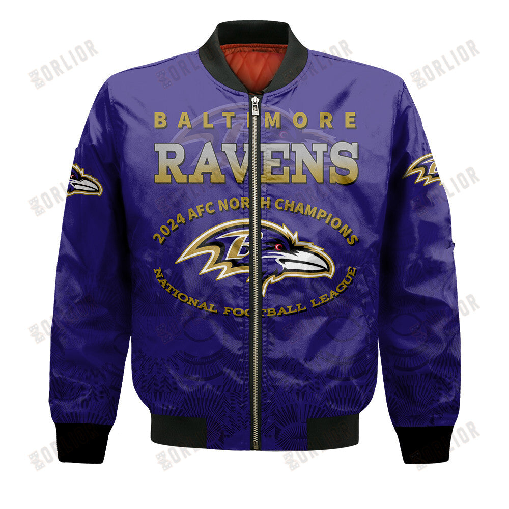 Baltimore Ravens AFC North Champions 2024 A Legend Is Being Written Bomber Jacket