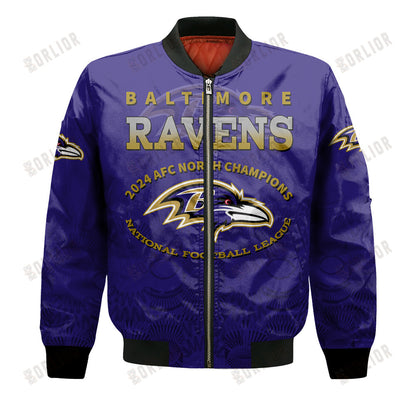 Baltimore Ravens AFC North Champions 2024 A Legend Is Being Written Bomber Jacket