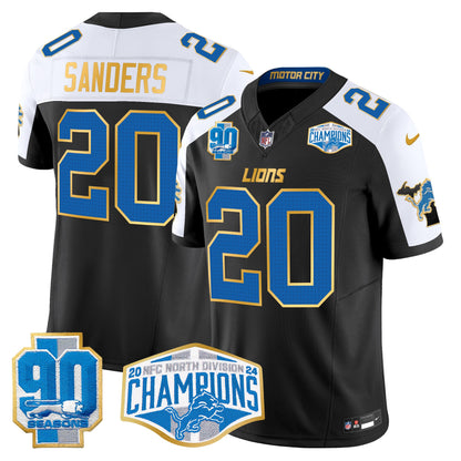 Detroit Lions 2024 NFC North Division Champions Patch Gold Trim Vapor Limited Jersey - All Stitched