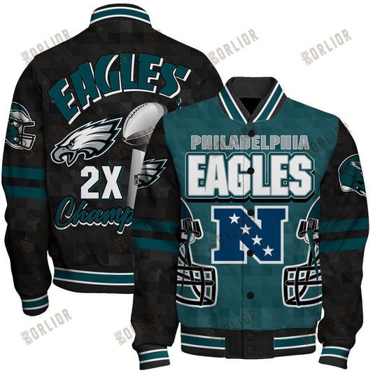 Philadelphia Eagles Super Bowl LIX Champions History Is Being Made Varsity Jacket