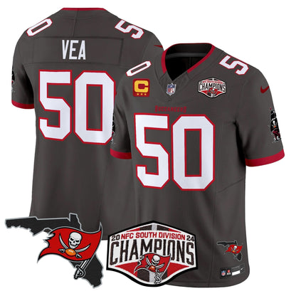 Buccaneers 2024 NFC South Division Champions Patch Vapor Limited Jersey - All Stitched