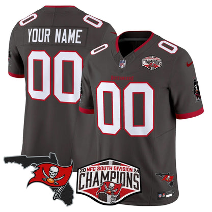 Buccaneers 2024 NFC South Division Champions Patch Vapor Limited Custom Jersey - All Stitched