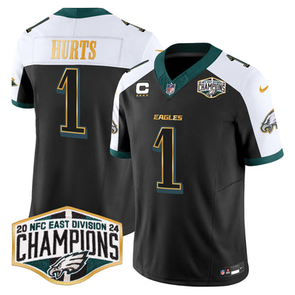 Eagles 2024 NFC East Division Champions Gold Trim Vapor Limited Jersey - All Stitched