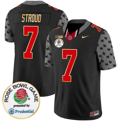 Ohio State Buckeyes Rose Bowl Gold Trim Vapor Limited Jersey - All Stitched