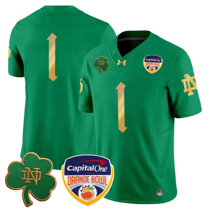 Notre Dame Fighting Irish 2024 Orange Bowl Patch Vapor Limited Jersey V2 - All Stitched