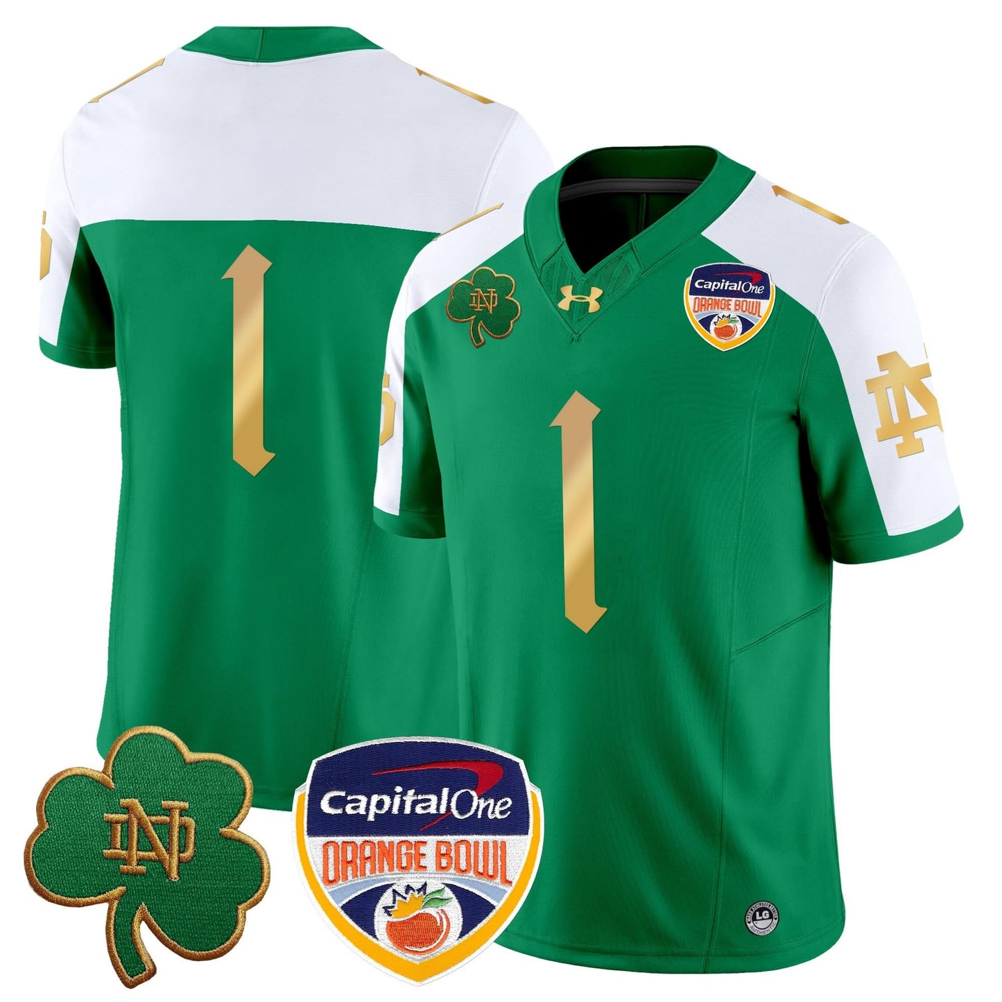 Notre Dame Fighting Irish 2024 Orange Bowl Patch Vapor Limited Jersey V2 - All Stitched