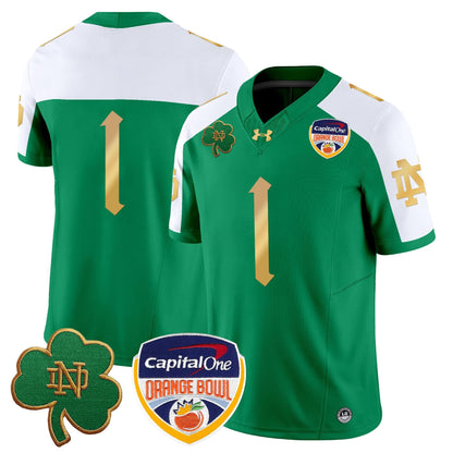 Notre Dame Fighting Irish 2024 Orange Bowl Patch Vapor Limited Jersey V2 - All Stitched