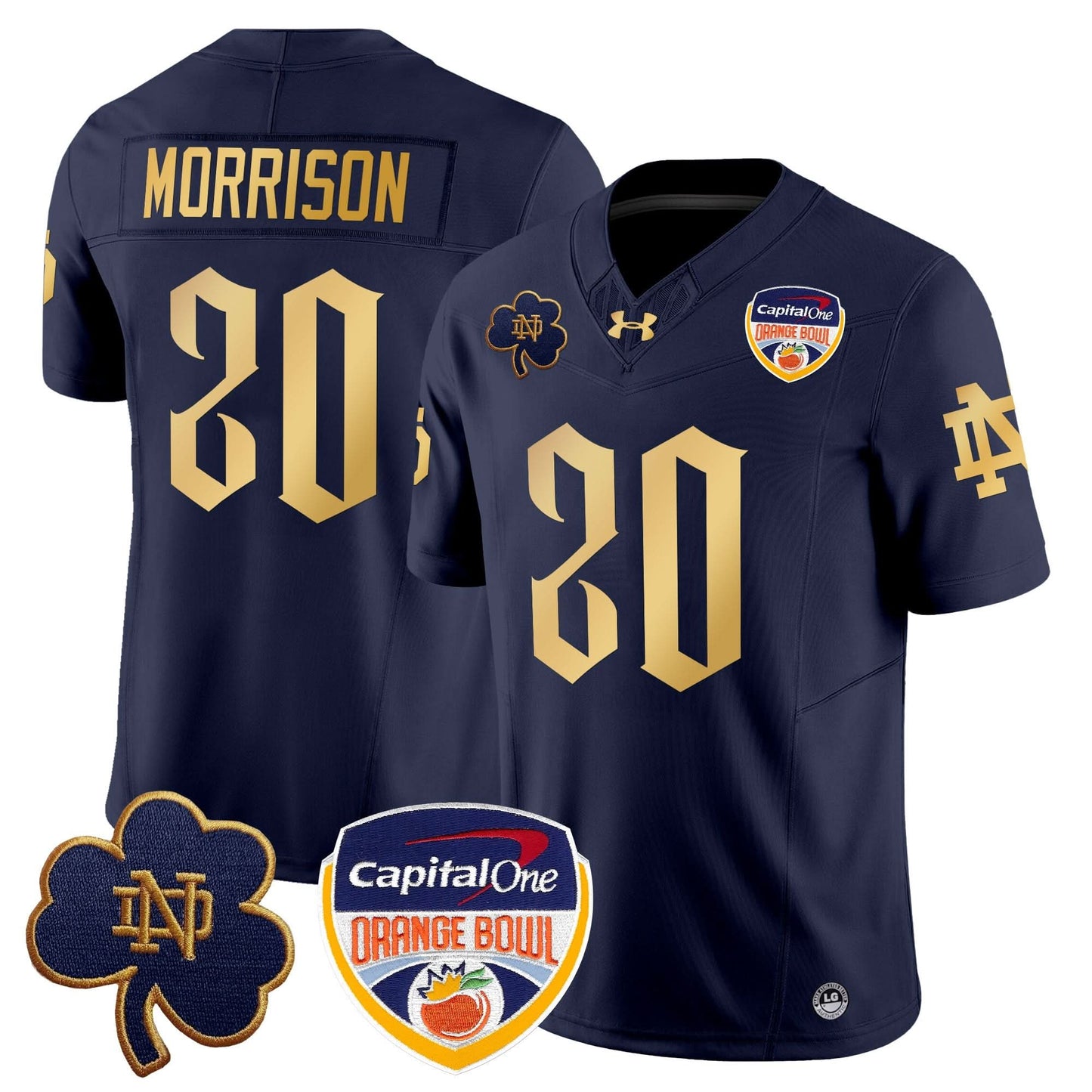 Notre Dame Fighting Irish 2024 Orange Bowl Patch Vapor Limited Jersey V2 - All Stitched