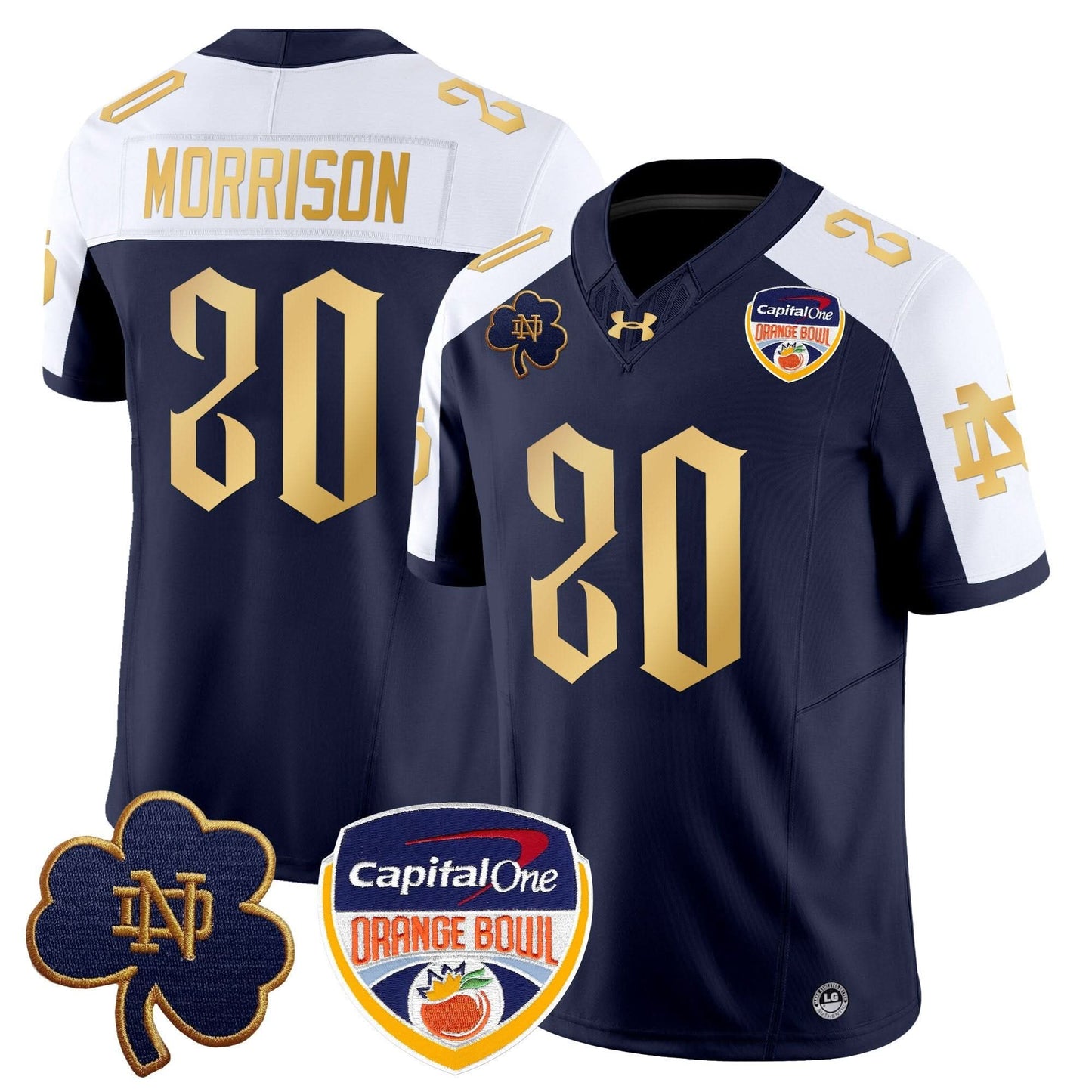 Notre Dame Fighting Irish 2024 Orange Bowl Patch Vapor Limited Jersey V2 - All Stitched
