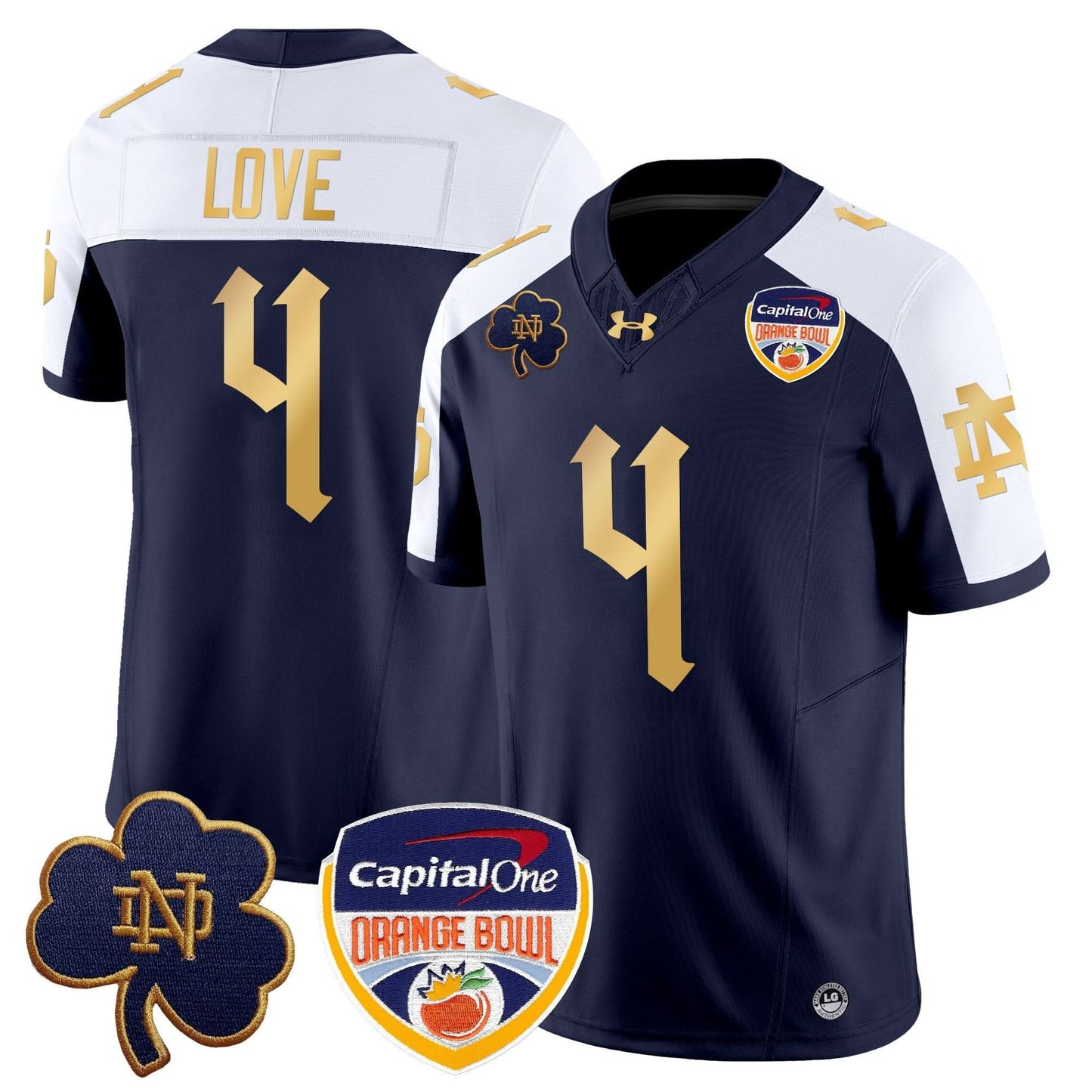 Notre Dame Fighting Irish 2024 Orange Bowl Patch Vapor Limited Jersey V2 - All Stitched