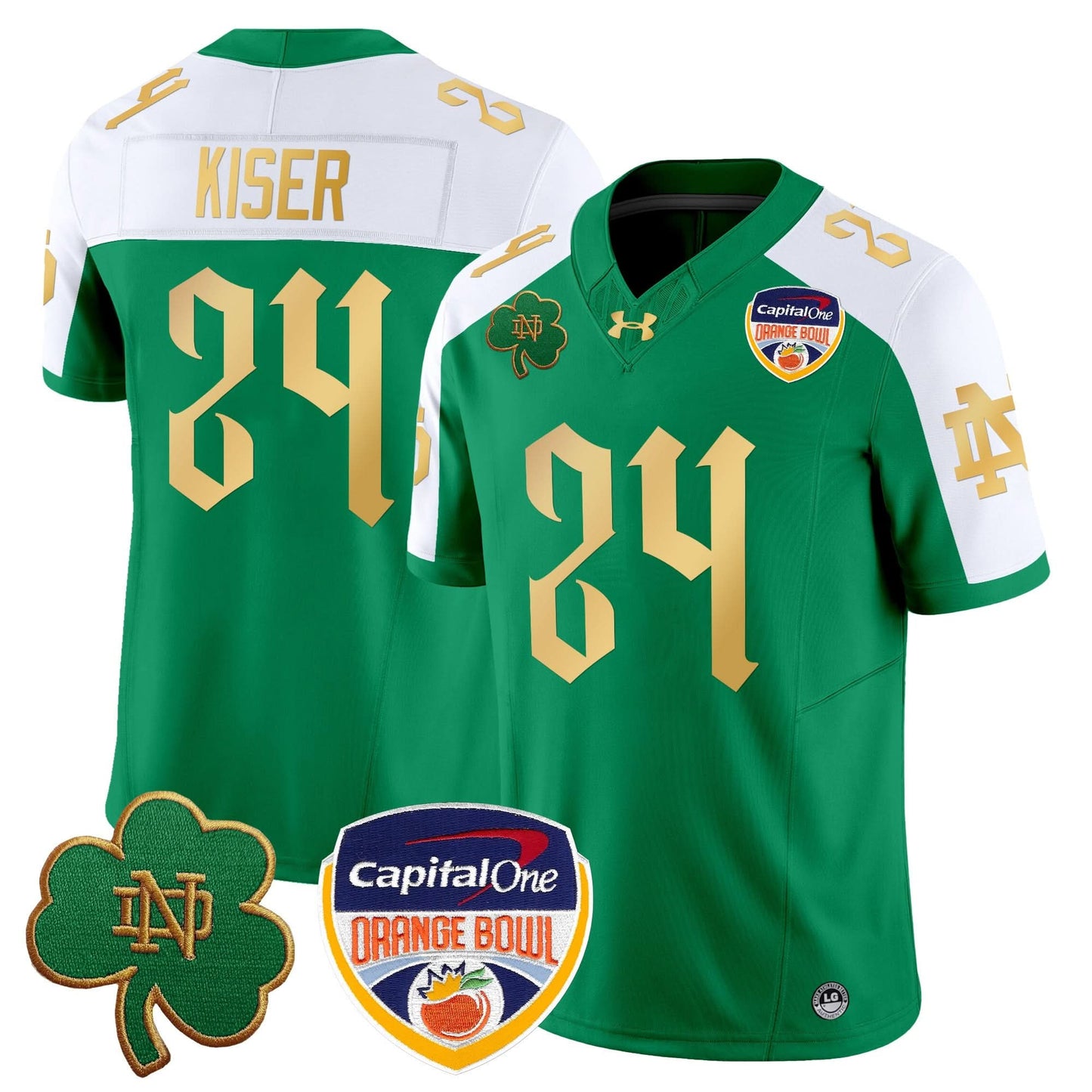 Notre Dame Fighting Irish 2024 Orange Bowl Patch Vapor Limited Jersey V2 - All Stitched