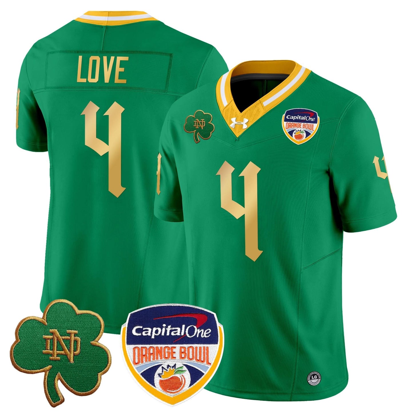 Notre Dame Fighting Irish 2024 Orange Bowl Patch Vapor Limited Jersey V2 - All Stitched