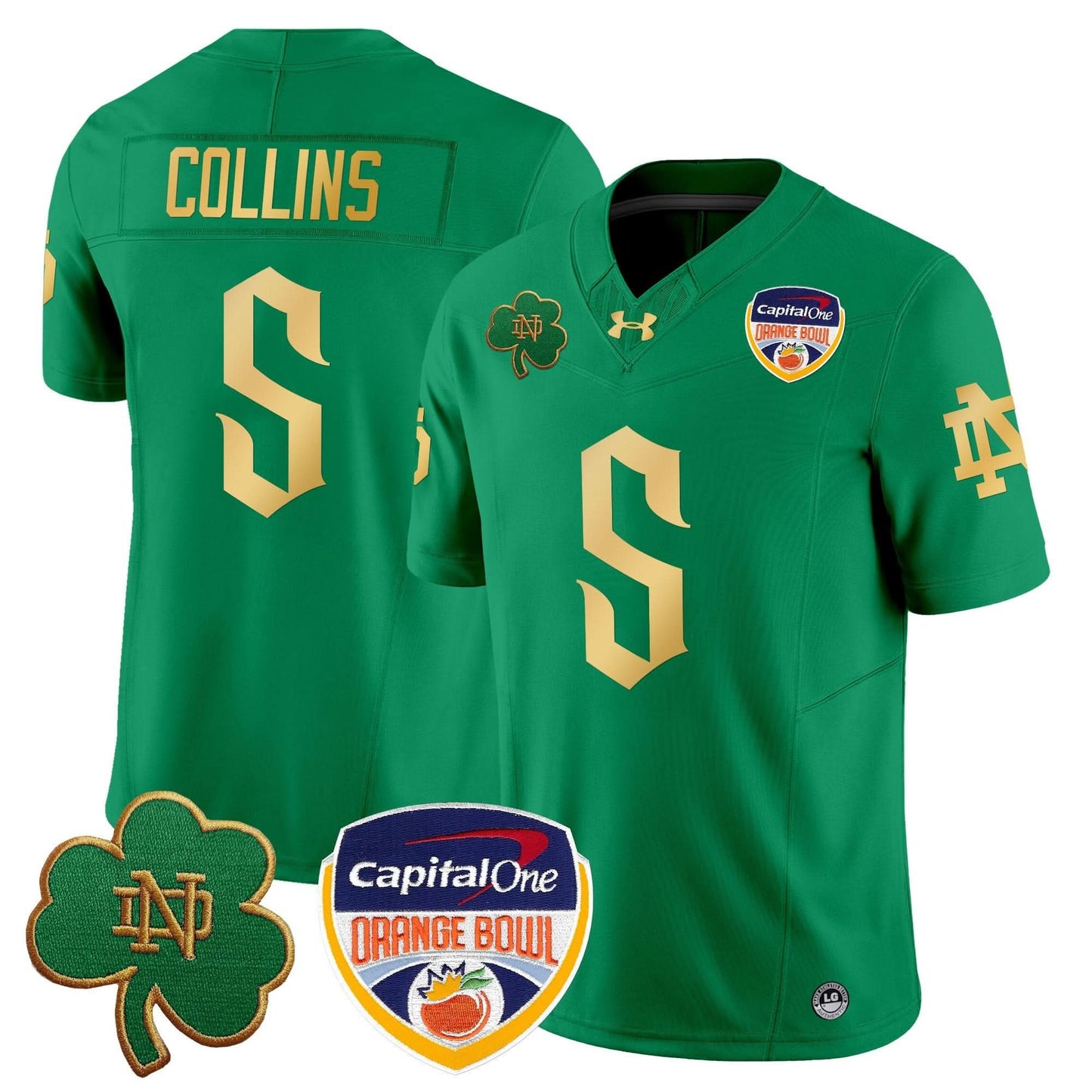 Notre Dame Fighting Irish 2024 Orange Bowl Patch Vapor Limited Jersey V2 - All Stitched