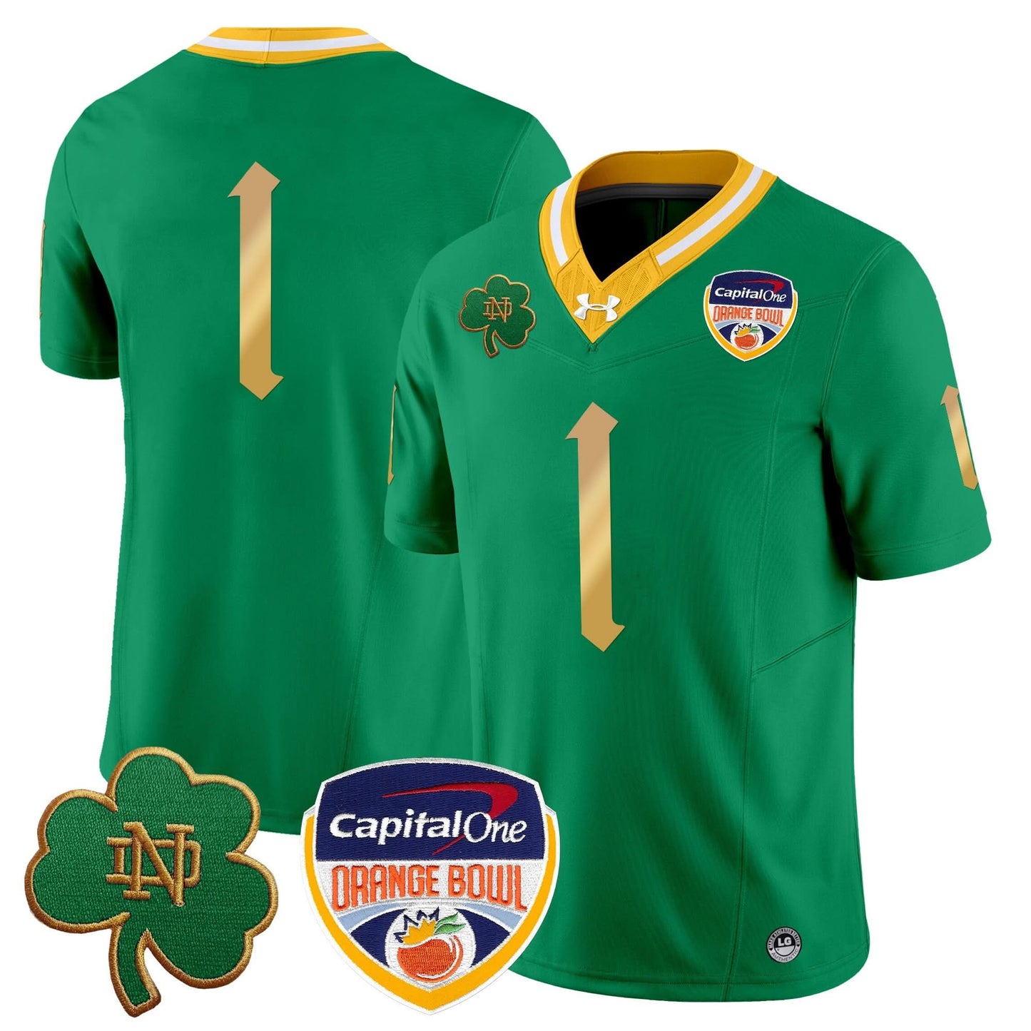 Notre Dame Fighting Irish 2024 Orange Bowl Patch Vapor Limited Jersey V2 - All Stitched