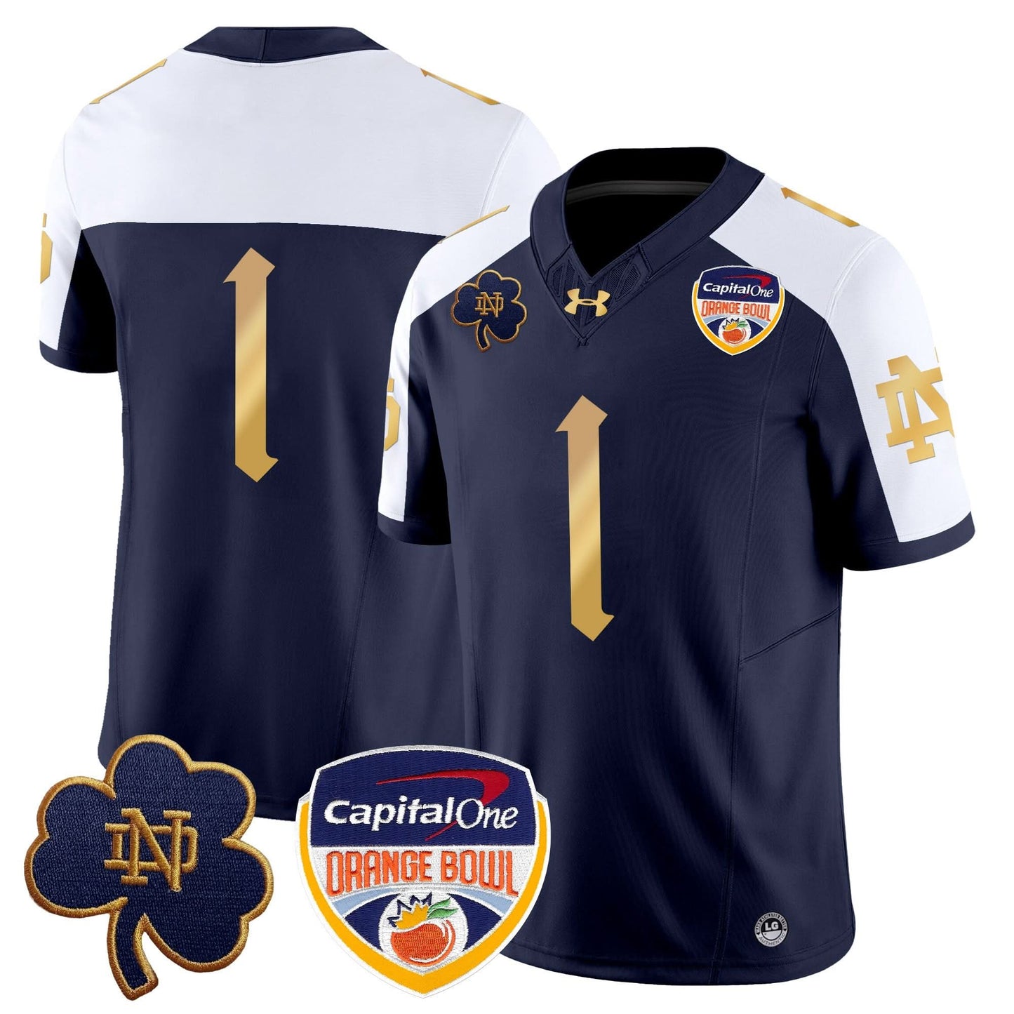 Notre Dame Fighting Irish 2024 Orange Bowl Patch Vapor Limited Jersey V2 - All Stitched
