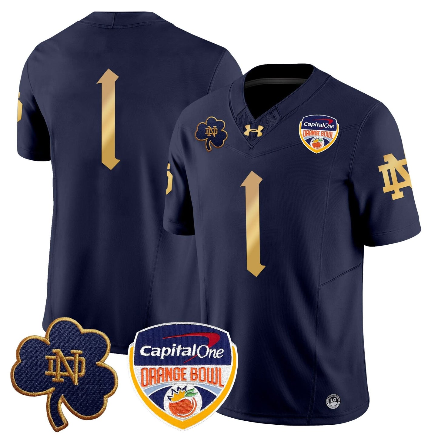 Notre Dame Fighting Irish 2024 Orange Bowl Patch Vapor Limited Jersey V2 - All Stitched