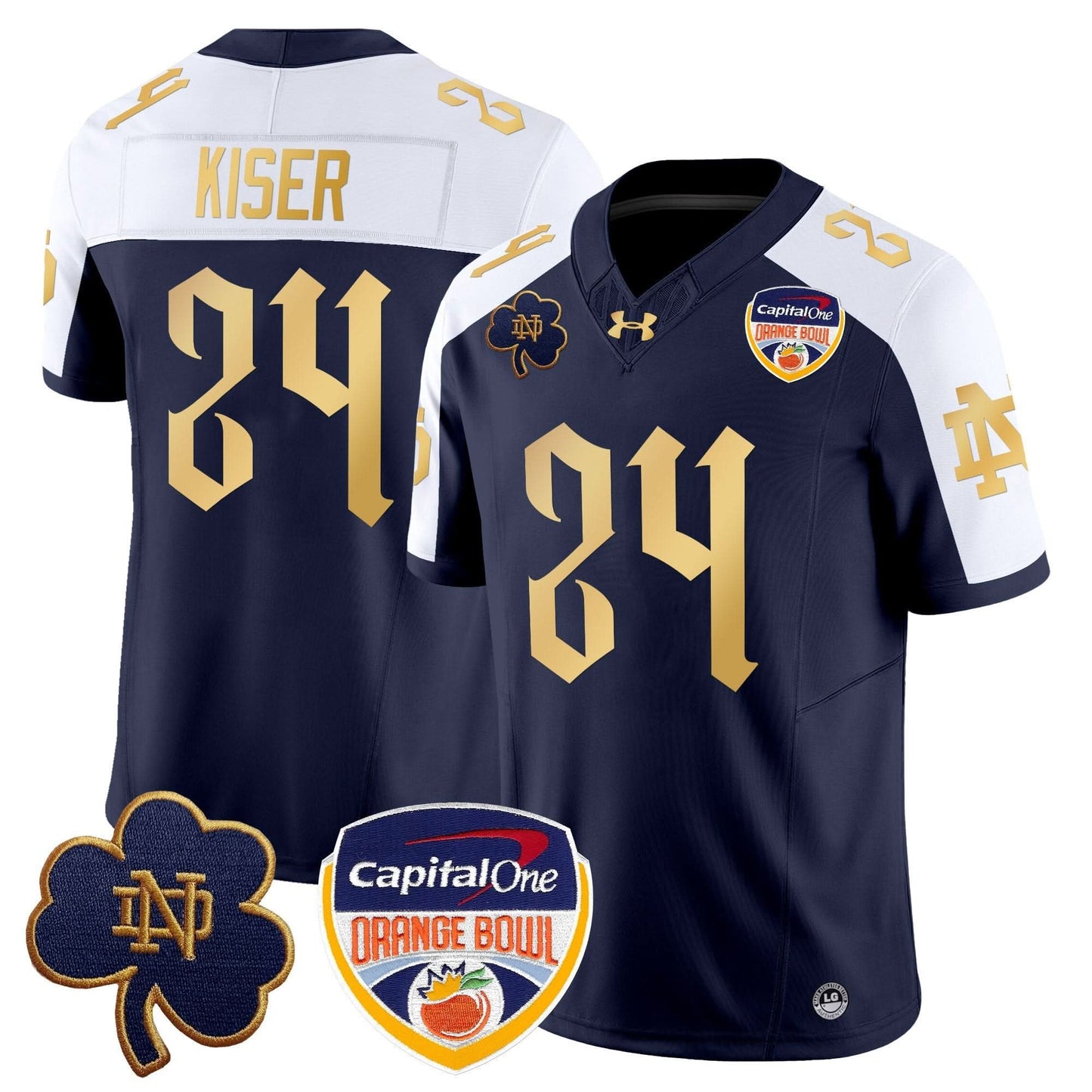 Notre Dame Fighting Irish 2024 Orange Bowl Patch Vapor Limited Jersey V2 - All Stitched