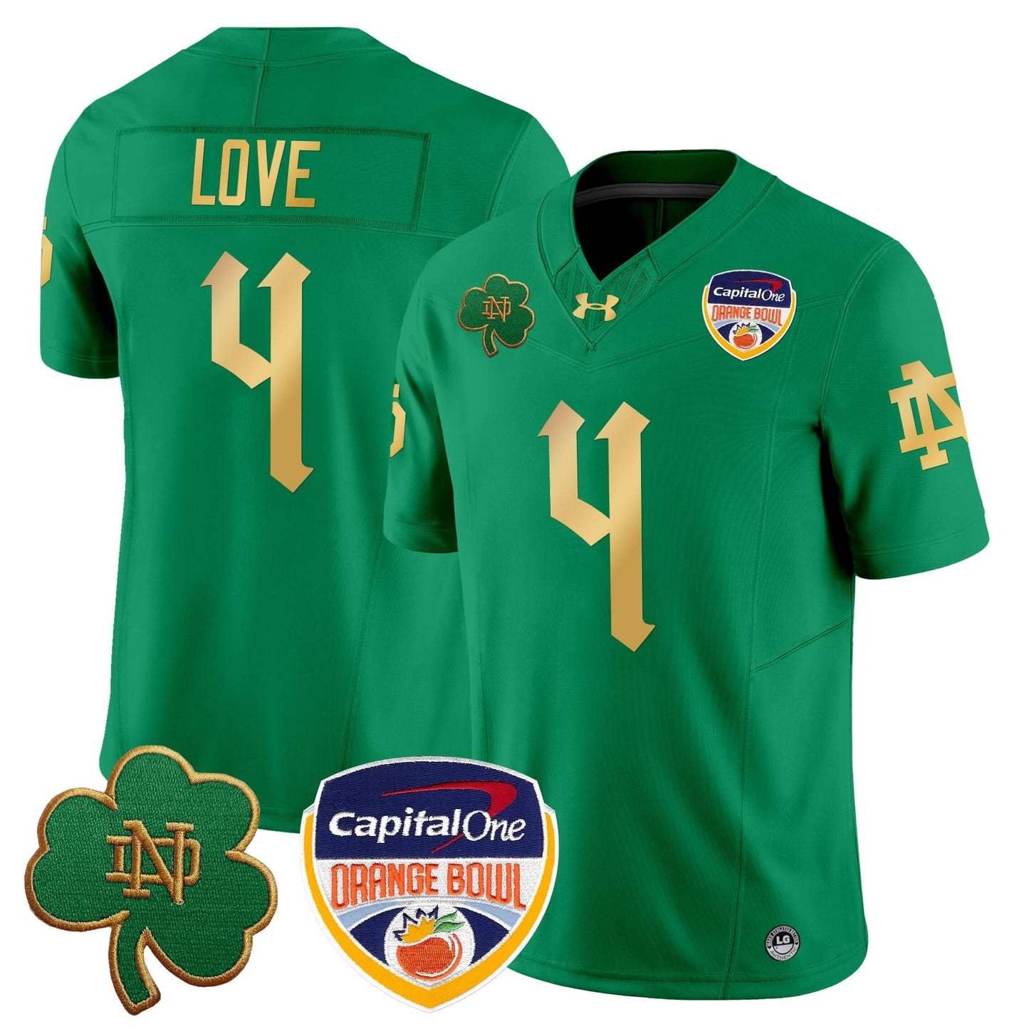 Notre Dame Fighting Irish 2024 Orange Bowl Patch Vapor Limited Jersey V2 - All Stitched