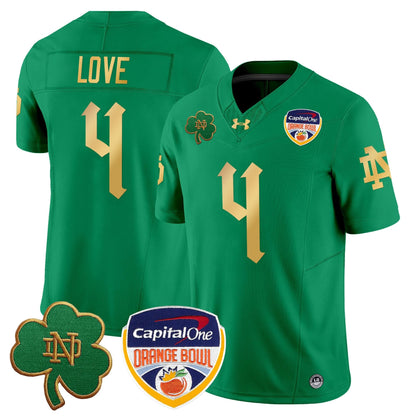 Notre Dame Fighting Irish 2024 Orange Bowl Patch Vapor Limited Jersey V2 - All Stitched