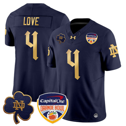 Notre Dame Fighting Irish 2024 Orange Bowl Patch Vapor Limited Jersey V2 - All Stitched