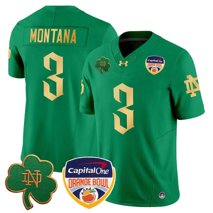 Notre Dame Fighting Irish 2024 Orange Bowl Patch Vapor Limited Jersey V2 - All Stitched