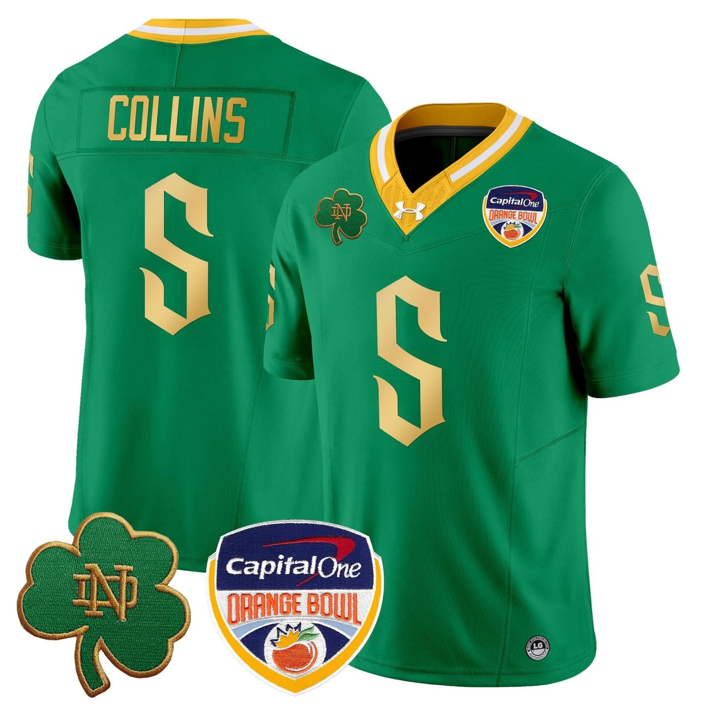 Notre Dame Fighting Irish 2024 Orange Bowl Patch Vapor Limited Jersey V2 - All Stitched