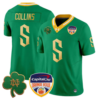 Notre Dame Fighting Irish 2024 Orange Bowl Patch Vapor Limited Jersey V2 - All Stitched