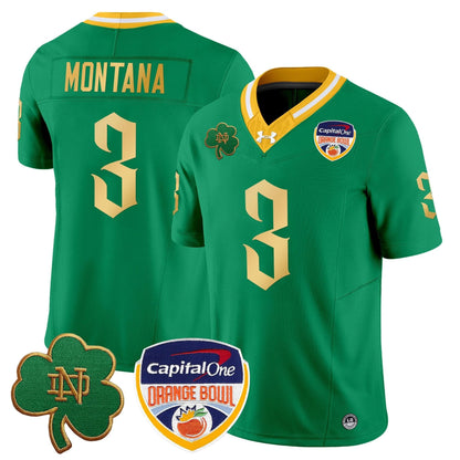 Notre Dame Fighting Irish 2024 Orange Bowl Patch Vapor Limited Jersey V2 - All Stitched
