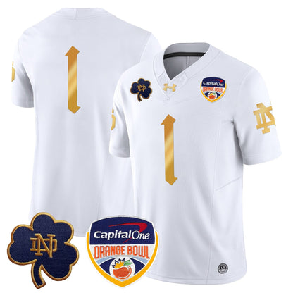 Notre Dame Fighting Irish 2024 Orange Bowl Patch Vapor Limited Jersey V2 - All Stitched