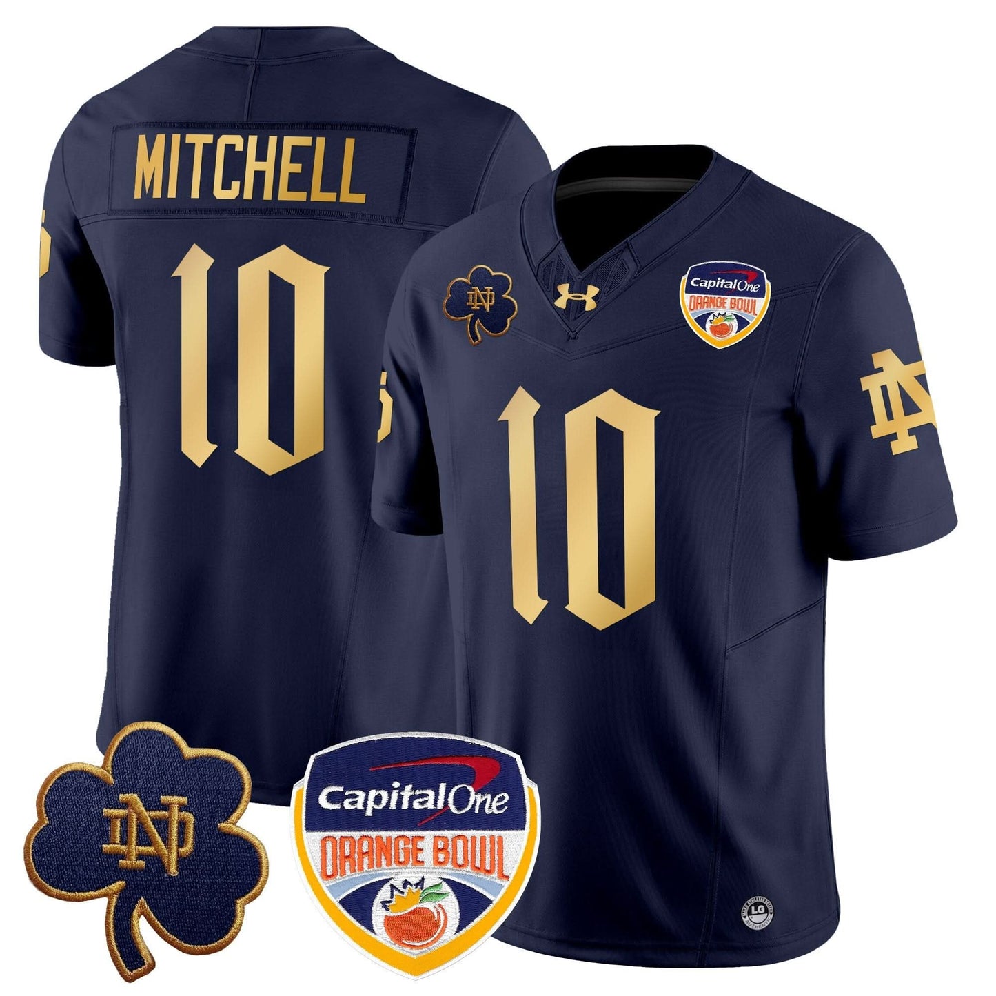 Notre Dame Fighting Irish 2024 Orange Bowl Patch Vapor Limited Jersey V2 - All Stitched