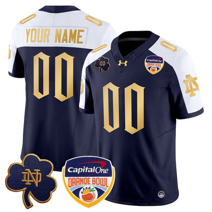 Notre Dame Fighting Irish 2024 Orange Bowl Patch Vapor Limited Custom Jersey V2 - All Stitched