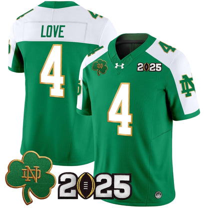 Notre Dame Fighting Irish 2025 CFP Final Patch Vapor Limited Jersey - All Stitched
