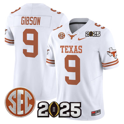 Texas Longhorns 2025 CFP Final Patch Vapor Limited Jersey - All Stitched