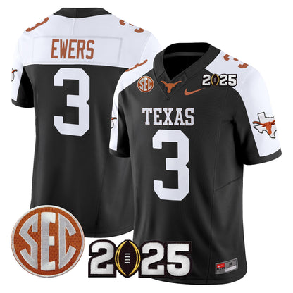 Texas Longhorns 2025 CFP Final Patch Vapor Limited Jersey - All Stitched