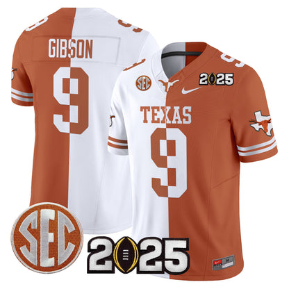 Texas Longhorns 2025 CFP Final Patch Vapor Limited Jersey - All Stitched