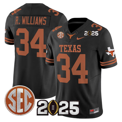 Texas Longhorns 2025 CFP Final Patch Vapor Limited Jersey - All Stitched