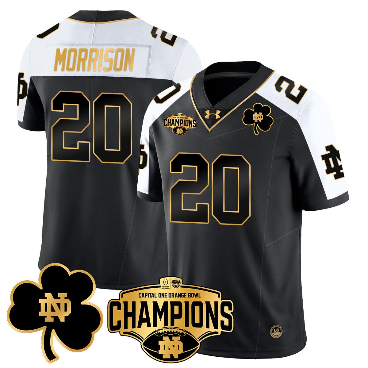 Notre Dame Fighting Irish 2025 Orange Bowl Champions Jersey N5 - All Stitched