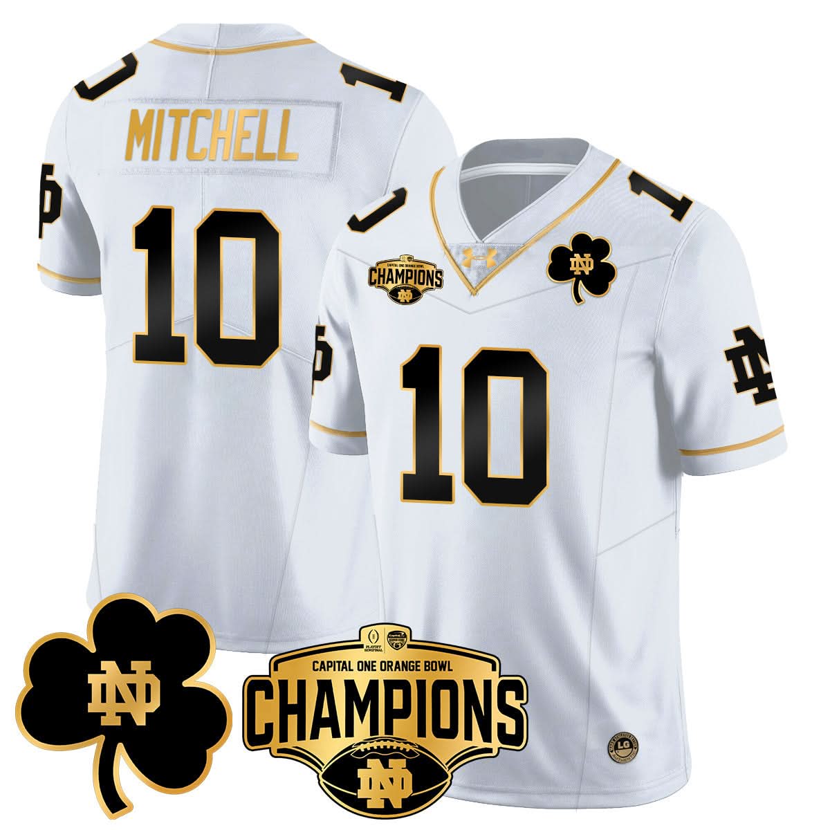 Notre Dame Fighting Irish 2025 Orange Bowl Champions Jersey N5 - All Stitched