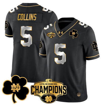 Notre Dame Fighting Irish 2025 Orange Bowl Champions Jersey N5 - All Stitched