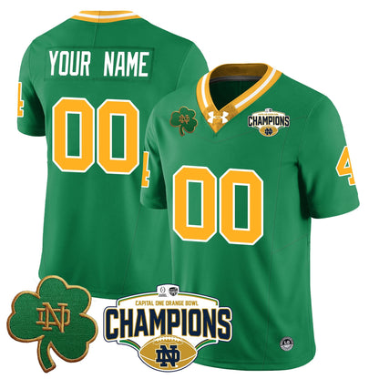Custom Notre Dame Fighting Irish 2025 Orange Bowl Champions Jersey N5 - All Stitched