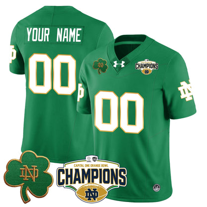 Custom Notre Dame Fighting Irish 2025 Orange Bowl Champions Jersey N5 - All Stitched
