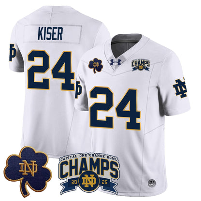 Notre Dame Fighting Irish 2025 Orange Bowl Champions Jersey N6 - All Stitched