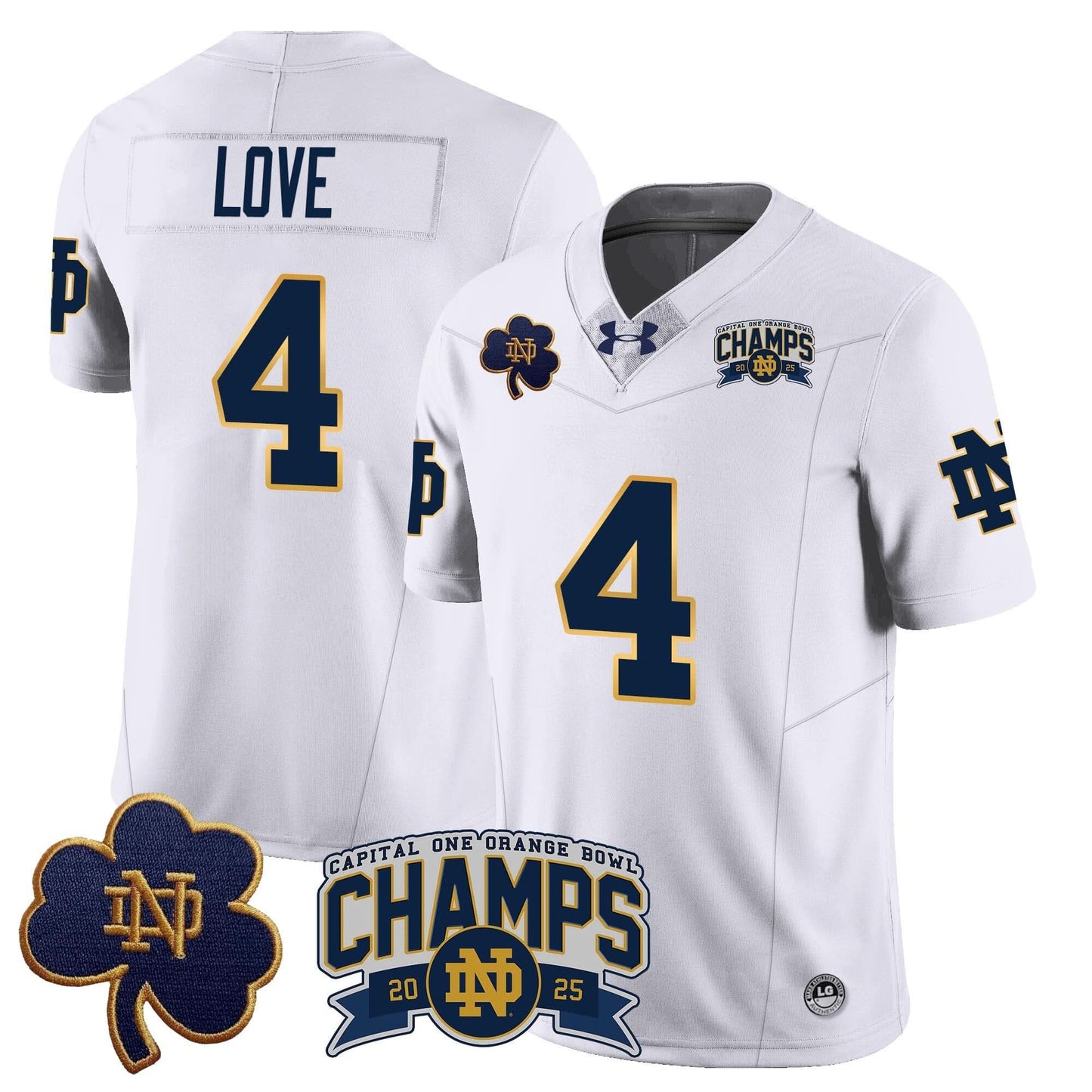 Notre Dame Fighting Irish 2025 Orange Bowl Champions Jersey N6 - All Stitched