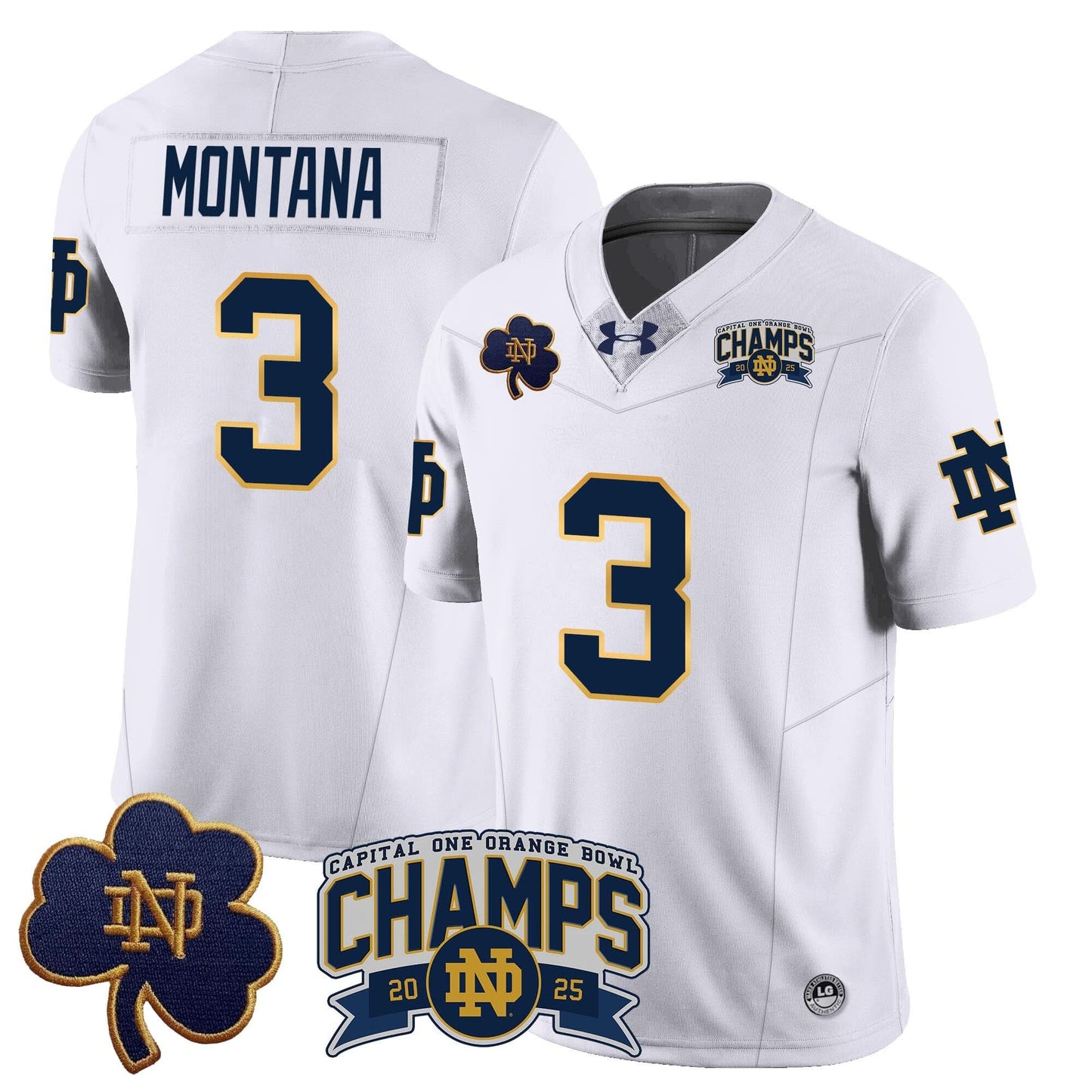 Notre Dame Fighting Irish 2025 Orange Bowl Champions Jersey N6 - All Stitched