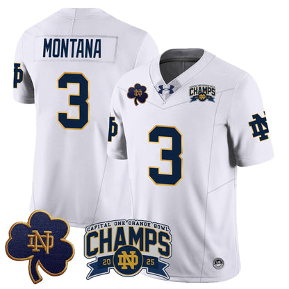 Notre Dame Fighting Irish 2025 Orange Bowl Champions Jersey N6 - All Stitched