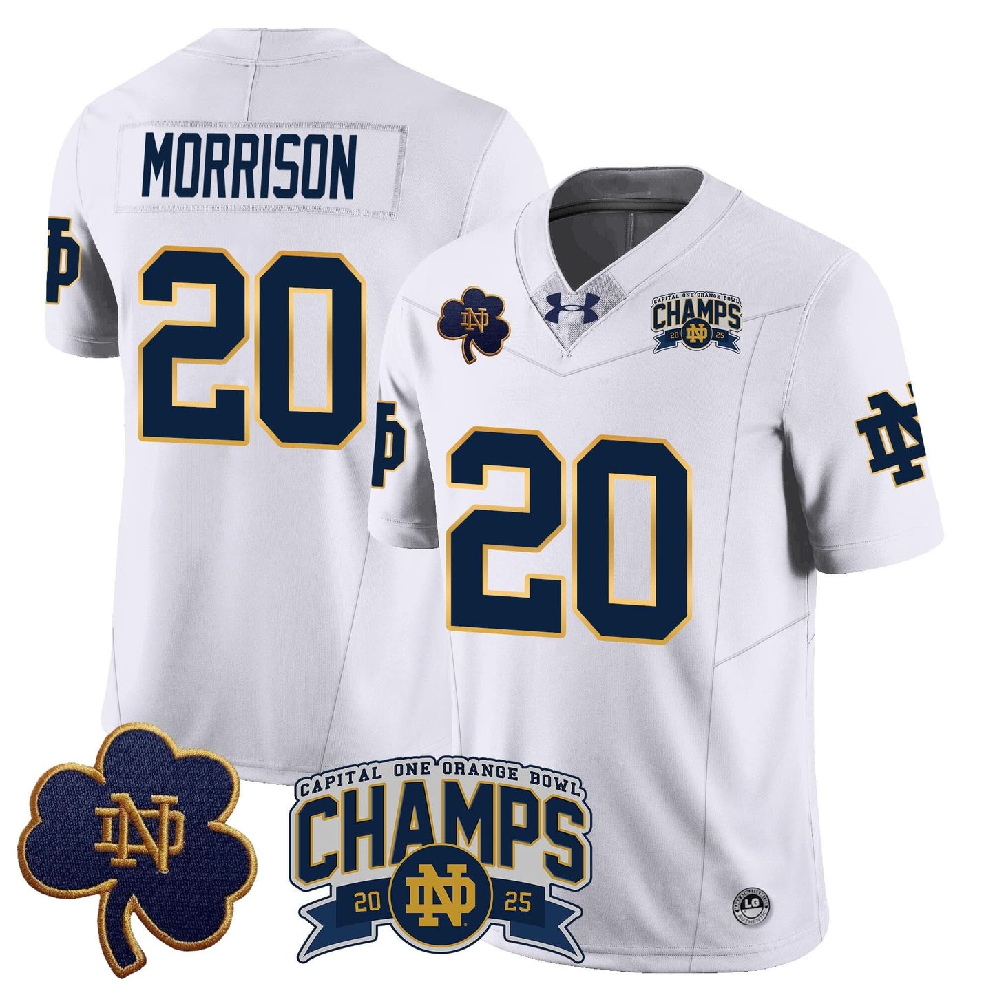 Notre Dame Fighting Irish 2025 Orange Bowl Champions Jersey N6 - All Stitched
