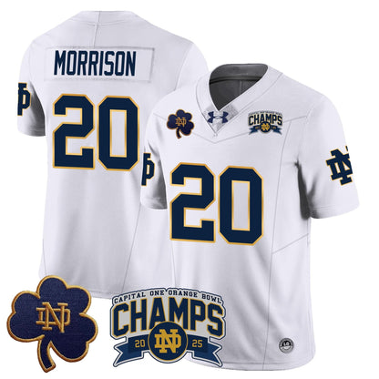 Notre Dame Fighting Irish 2025 Orange Bowl Champions Jersey N6 - All Stitched
