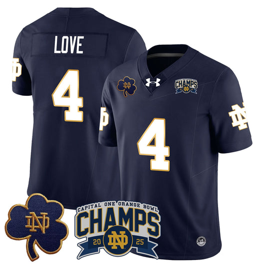 Notre Dame Fighting Irish 2025 Orange Bowl Champions Jersey N6 - All Stitched