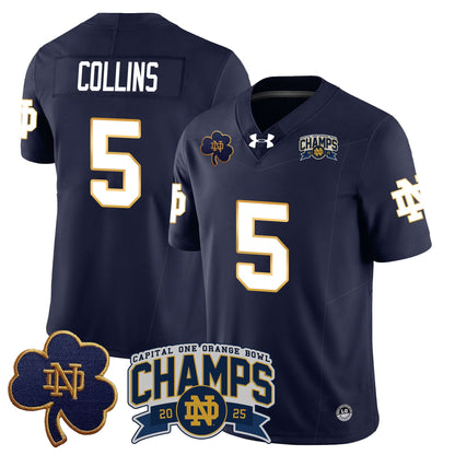 Notre Dame Fighting Irish 2025 Orange Bowl Champions Jersey N6 - All Stitched
